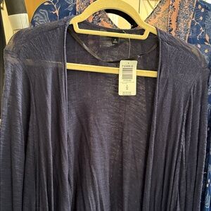 Torrid lightweight waterfall front ruana navy blue. NWT. So versatile.